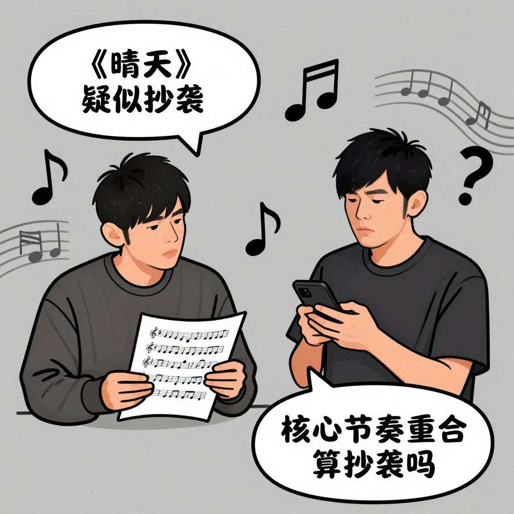周杰伦《晴天》《烟花易冷》遭抄袭质疑：网友扒出对比，核心节奏重合算抄袭吗？