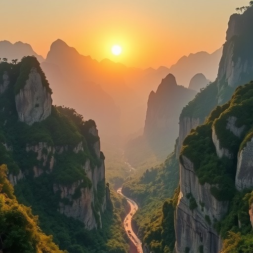 湖北屏山峡谷初冬呈现舟浮空中奇观(图3)