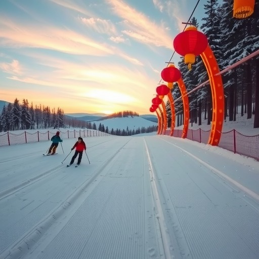 内蒙古赤峰：滑雪场上迎新年