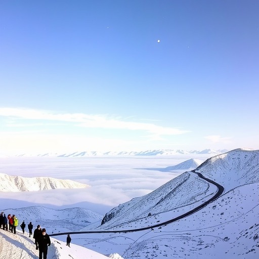 青海门源：冬日雪山旅游热