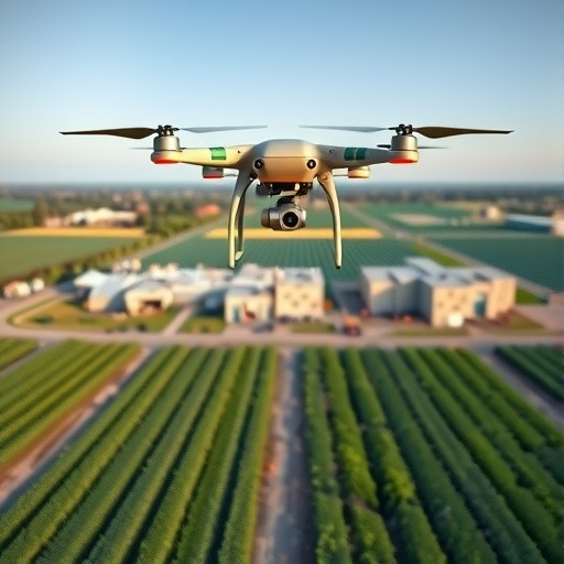 无人机巡检：万亩农批园区的“空中守卫”