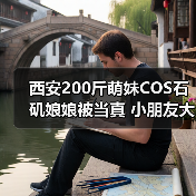 西安200斤萌妹COS石矶娘娘被当真 小朋友大呼可爱!(图3) 西安200斤萌妹COS石矶娘娘被当真 小朋友大呼可爱!(图3)
