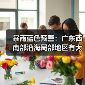 暴雨蓝色预警：广东西南部沿海局部地区有大暴雨（图2）