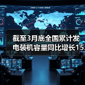 截至3月底全国累计发电装机容量同比增长15.5%（图4）