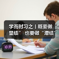 学而时习之丨既要做“显绩” 也要做“潜绩”（图1）