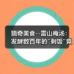猎奇美食--雷山庵汤：发酵数百年的