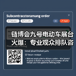 链博会九号电动车展台火爆：专业观众排队咨