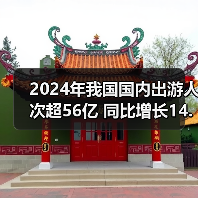 2024年我国国内出游人次超56亿 同比增长14.8%（图4）