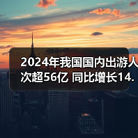 2024年我国国内出游人次超56亿 同比增长14.8%（图3）