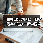 农夫山泉钟睒睒：将捐赠400亿办一所中国没有的大学（图3）