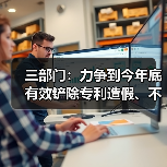 三部门：力争到今年底 有效铲除专利造假、