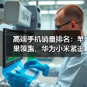 高端手机销量排名：苹果领跑，华为小米紧追