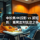 中长焦4K投影 vs 超短焦:高亮度对比度之争谁更胜一筹?(图1) 中长焦4K投影 vs 超短焦:高亮度对比度之争谁更胜一筹?(图1)