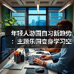 年轻人游园自习新趋势:主题乐园变身学习空间(图3) 年轻人游园自习新趋势:主题乐园变身学习空间(图3)