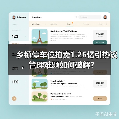 乡镇停车位拍卖1.26亿引热议,管理难题如何破解?(图4) 乡镇停车位拍卖1.26亿引热议,管理难题如何破解?(图4)