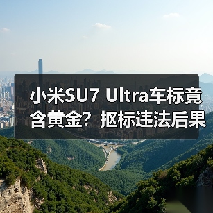 小米SU7 Ultra车标竟含黄金？抠标违法后果堪忧（图1）