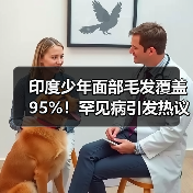 印度少年面部毛发覆盖95%！罕见病引发热议（图3）