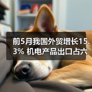 前5月我国外贸增长15.3% 机电产品出口占六成（图3）