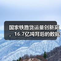 国家铁路货运量创新高,16.7亿吨背后的数据揭秘(图1) 国家铁路货运量创新高,16.7亿吨背后的数据揭秘(图1)