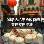00后农机手抢收夏粮 青春在麦田绽放（图2）