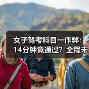 女子驾考科目一作弊：14分钟竟通过？全程未动手段曝光（图4）