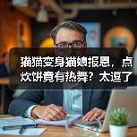 猫猫变身猫娘报恩，点炊饼竟有热舞？太逗了！（图2）