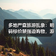 多地严查旅游乱象:明码标价禁强迫购物,游 多地严查旅游乱象:明码标价禁强迫购物,游