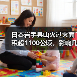 日本岩手县山火过火面积超1100公顷，影