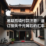 暑期跨境付款注意!退订损失千元背后的汇率 暑期跨境付款注意!退订损失千元背后的汇率