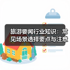 旅游要闻行业知识:常见场景选择要点与注意 旅游要闻行业知识:常见场景选择要点与注意