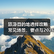 旅游目的地选择攻略:常见场景、要点与2026注意事项(图1) 旅游目的地选择攻略:常见场景、要点与2026注意事项(图1)