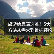 旅游信息筛选难？5大方法从需求到维护轻松搞定（图2）